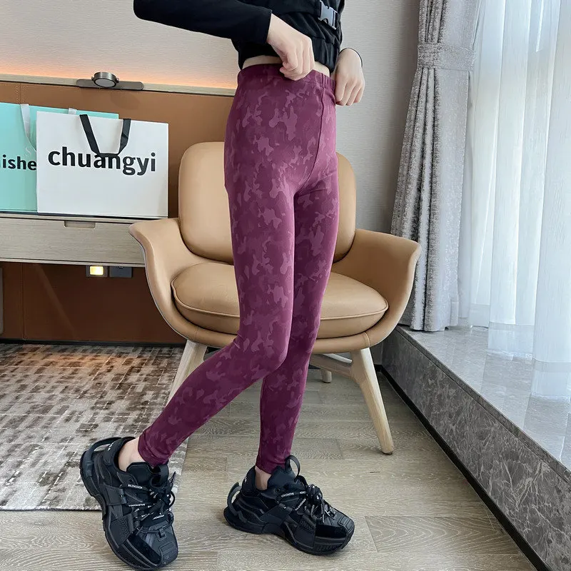 Spring Kids Solid Leggings Girls Thin Ankle Length Tights Pants 2+