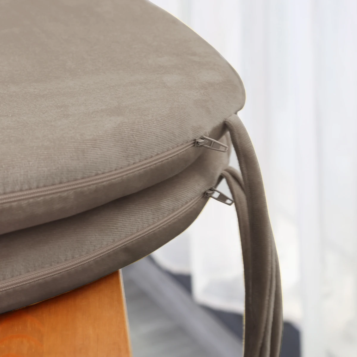 1Pc 현대 스타일 솔리드 컬러 벨벳 의자 쿠션 다이닝 의자에 대 한 넥타이 주방 다이닝 의자 패드 16.5x15 인치