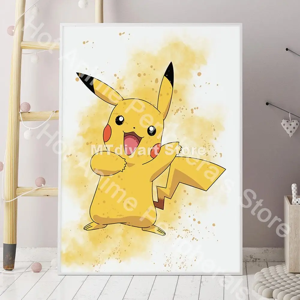 Pokemon Pikachu AB Drills Diamond Painting Watercolor Silhouette 5D Kits  Rhinestones Cartoon Art Full Mosaic Embroidery Decor