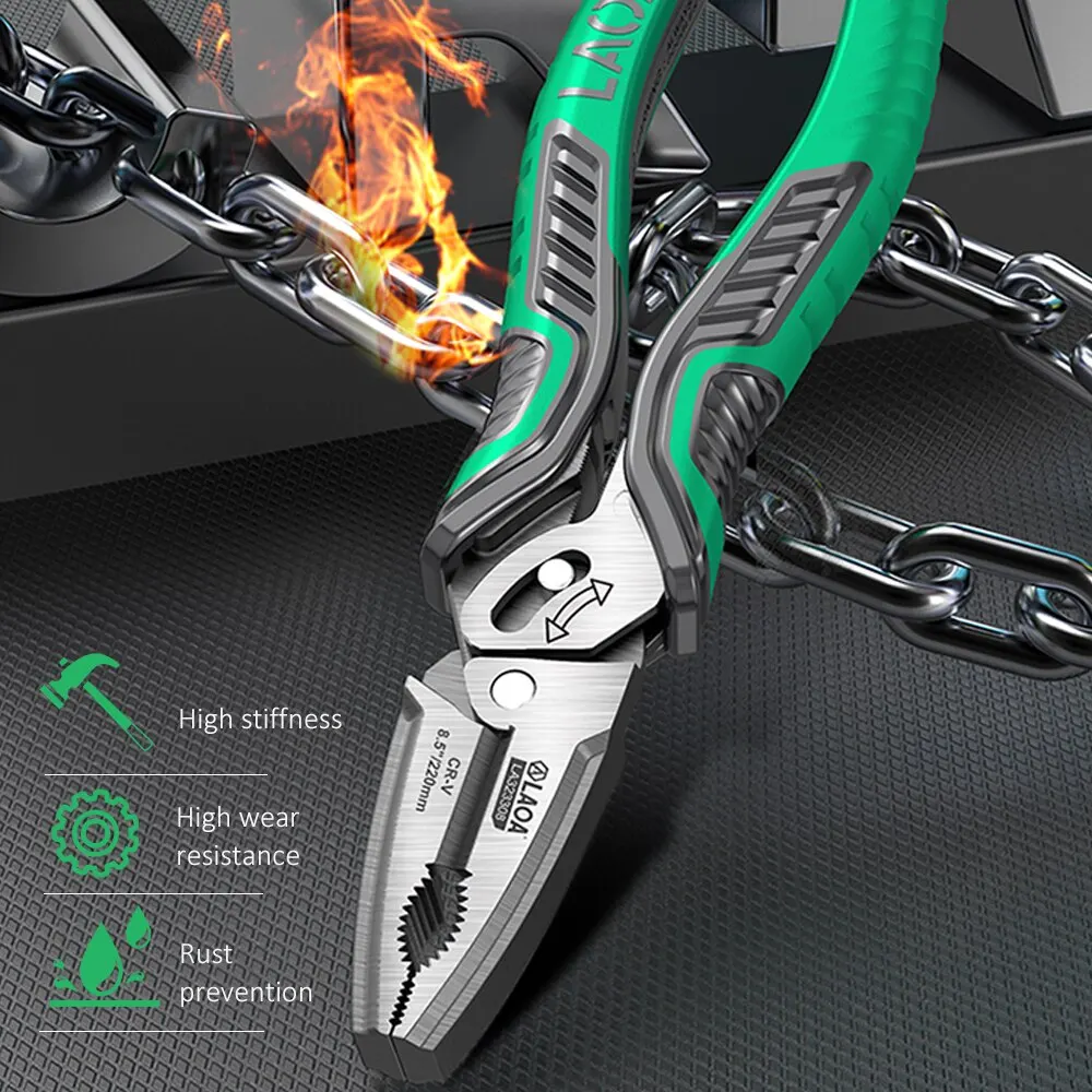 

K50 Eccentric Wire Cutters Three Axis Labor-Saving Tool Pliers Electrician's Cr-V Steel 8.5 Inch Plier