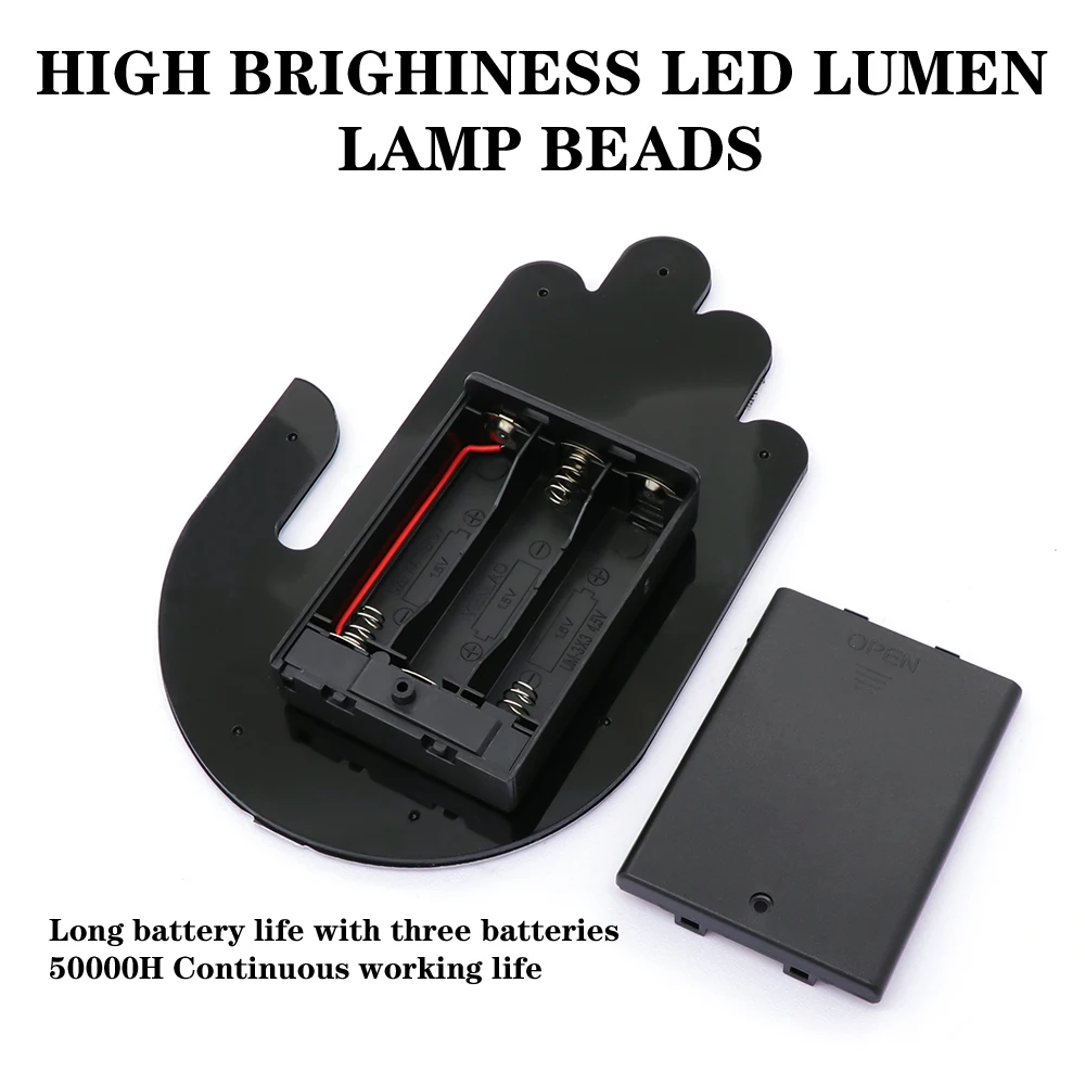 리모컨 있는 자동차 손가락 조명, 재미있는 자동차 인테리어 조명, 손가락 업 LED, 가운데 손가락 손 램프, 자동차 액세서리, 1 세트