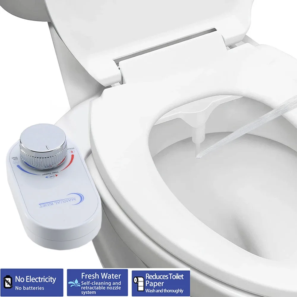 Bidet Fresh Water Spray Mechanical Bidet Toilet Seat Attachment Non
