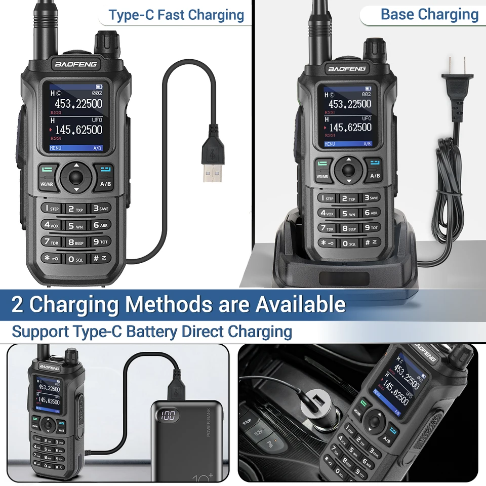 Baofeng UV 21 Pro Wireless Copy Frequency Walkie Talkie Long Range Multi Band Waterproof Type-C Ham Radio UV-21 GPS UV5R_voghion.com