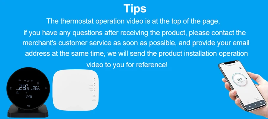 smart wifi thermostat front display