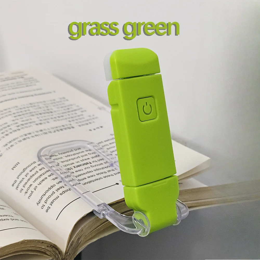 Portable LED USB Rechargeable Eye Protection Reading Light with Clip Bookmark Feature