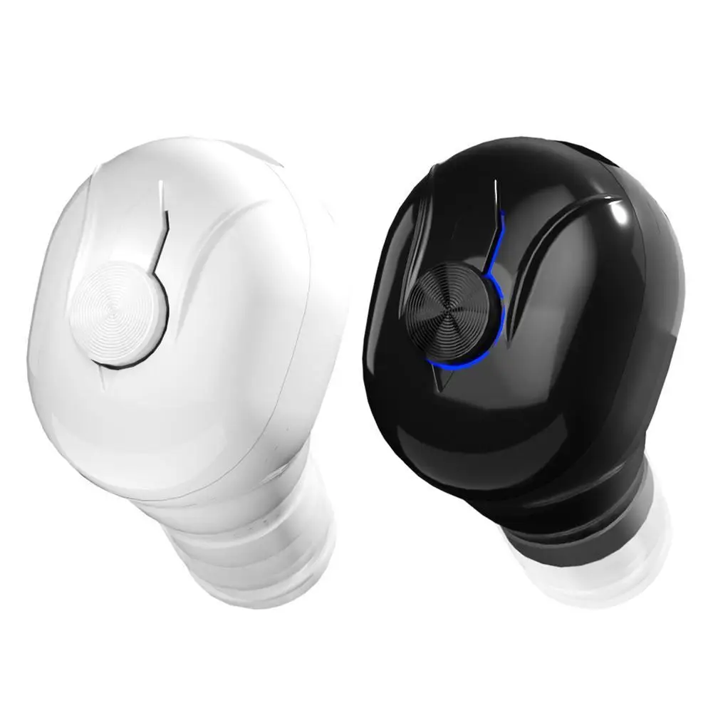 Portable Wireless Bluetooth Earphone Headset Single In Ear Earbuds With Mic 18D High Quality Mono Headset 8H Music Time