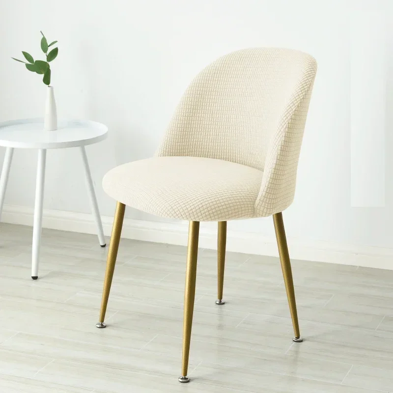 Polar Fleece Duckbill Chair Cover Solid Color Big Stretch Seat Case for Home Decor Dining Kitchen Dust-proof Chairs Covers 6