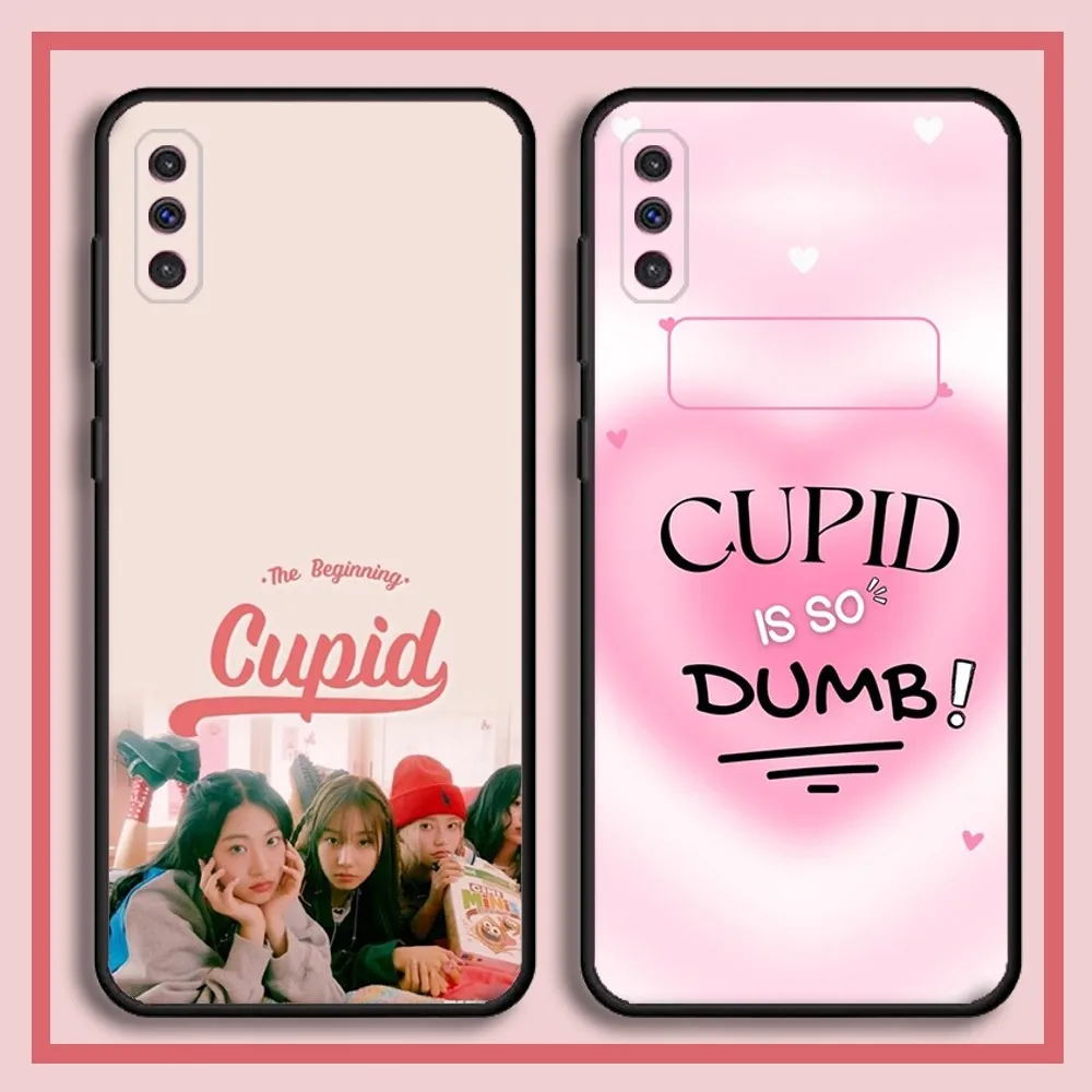 Чехол для телефона Kpop F-FIFTY Cupid для Samsung S23,23,22,30,21,10,9,Note20 Ultra,Lite,Ultra, F-FIFTY, Plus,FE, черный мягкий чехол