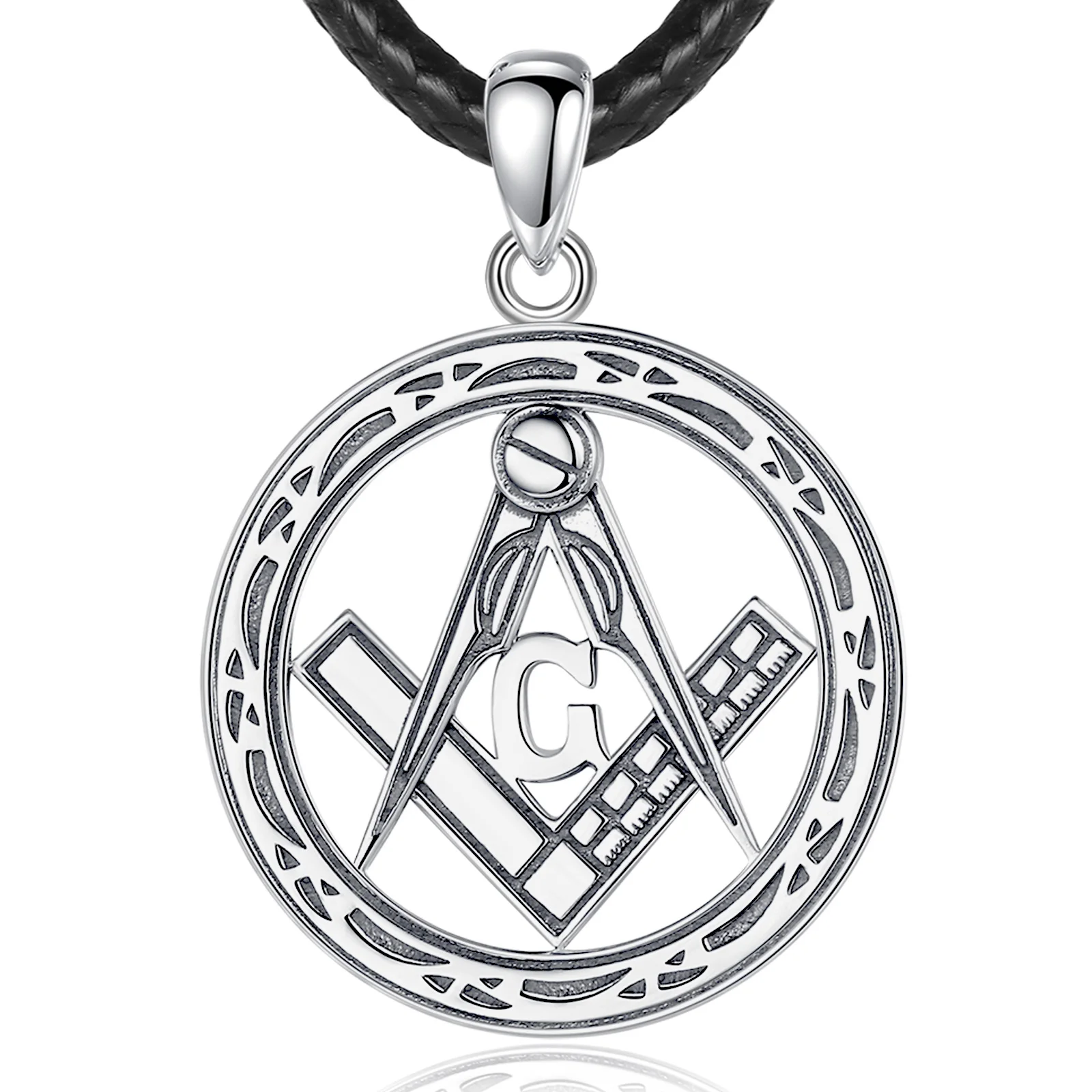 Char assonico in argento sterling con Squadra e Copasso .925 x 1 Char assonico in argento sterling con Squadra e Copasso .925 x 1