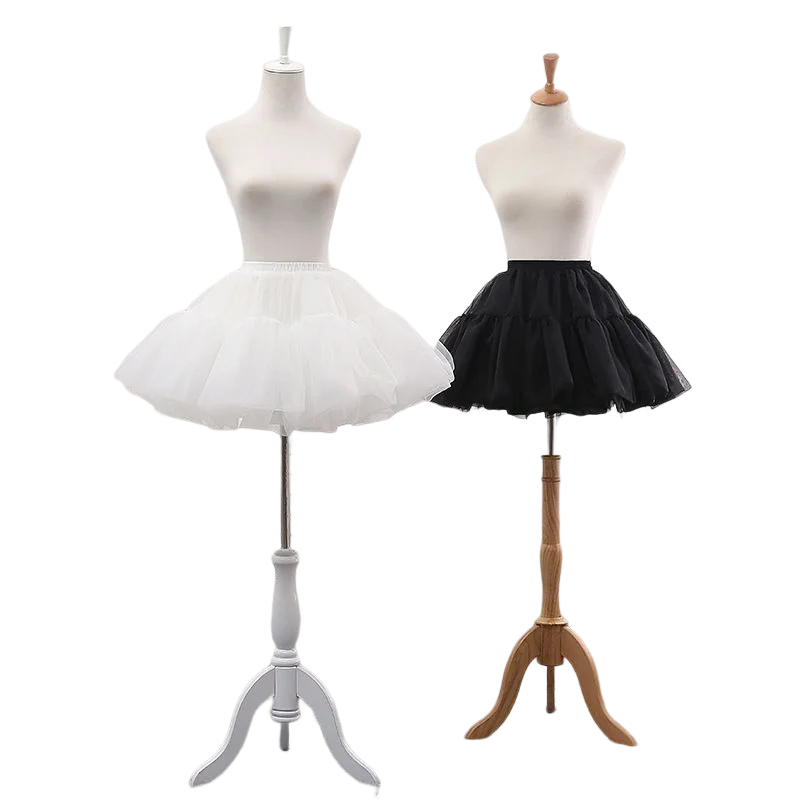 

Women Black White Short Length Wedding Petticoat Tutu Underskirt for Evening Party Formal Dress