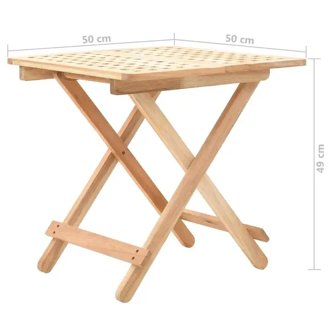Compact Foldable Side Table - 50x50x49 cm 6
