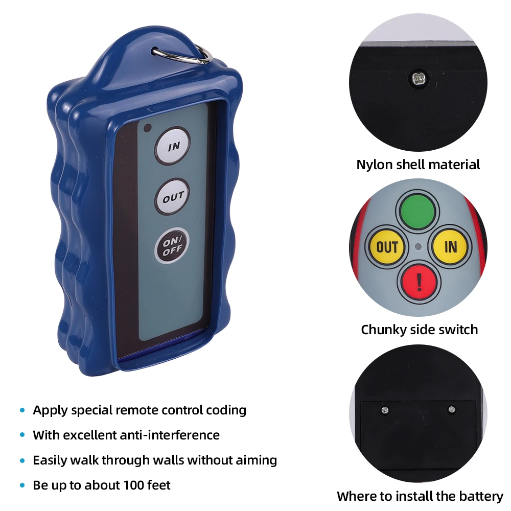 12V-24V 433MHz Winch Wireless Remote Controller Switch Kit For Truck Jeep SUV ATV Winch