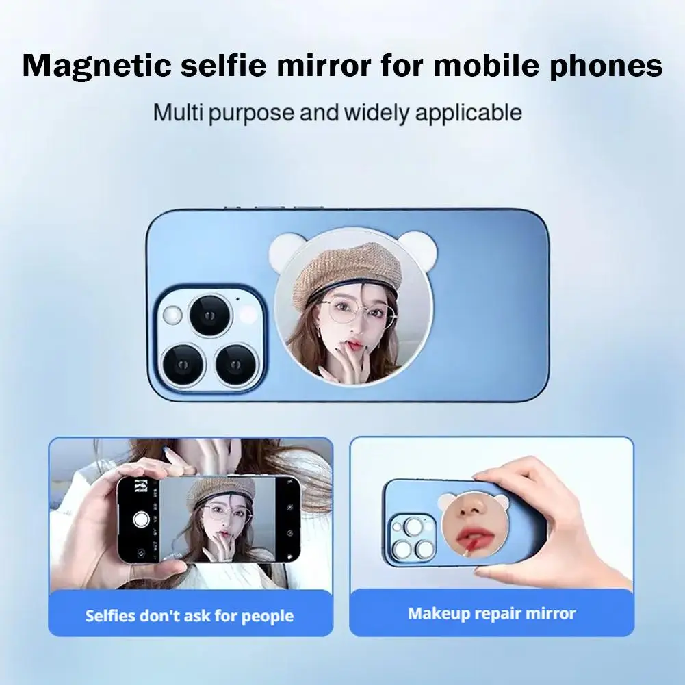 Magnetic Selfie Beauty Mirror for Smartphones - Perfect for Videos, Vlogging, and Streaming