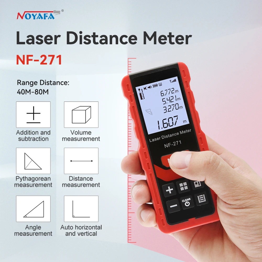NoyafaNF271LaserDistanceMeter80MLaserRangefinderTapeRange