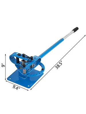 SucceBuy Pipe Bender YP-9 Manual Bench Steel Tube Bending Kit w/ 7Dies 1-3in Multifonction Compact Flat Bar Rod Brake Bends Tool