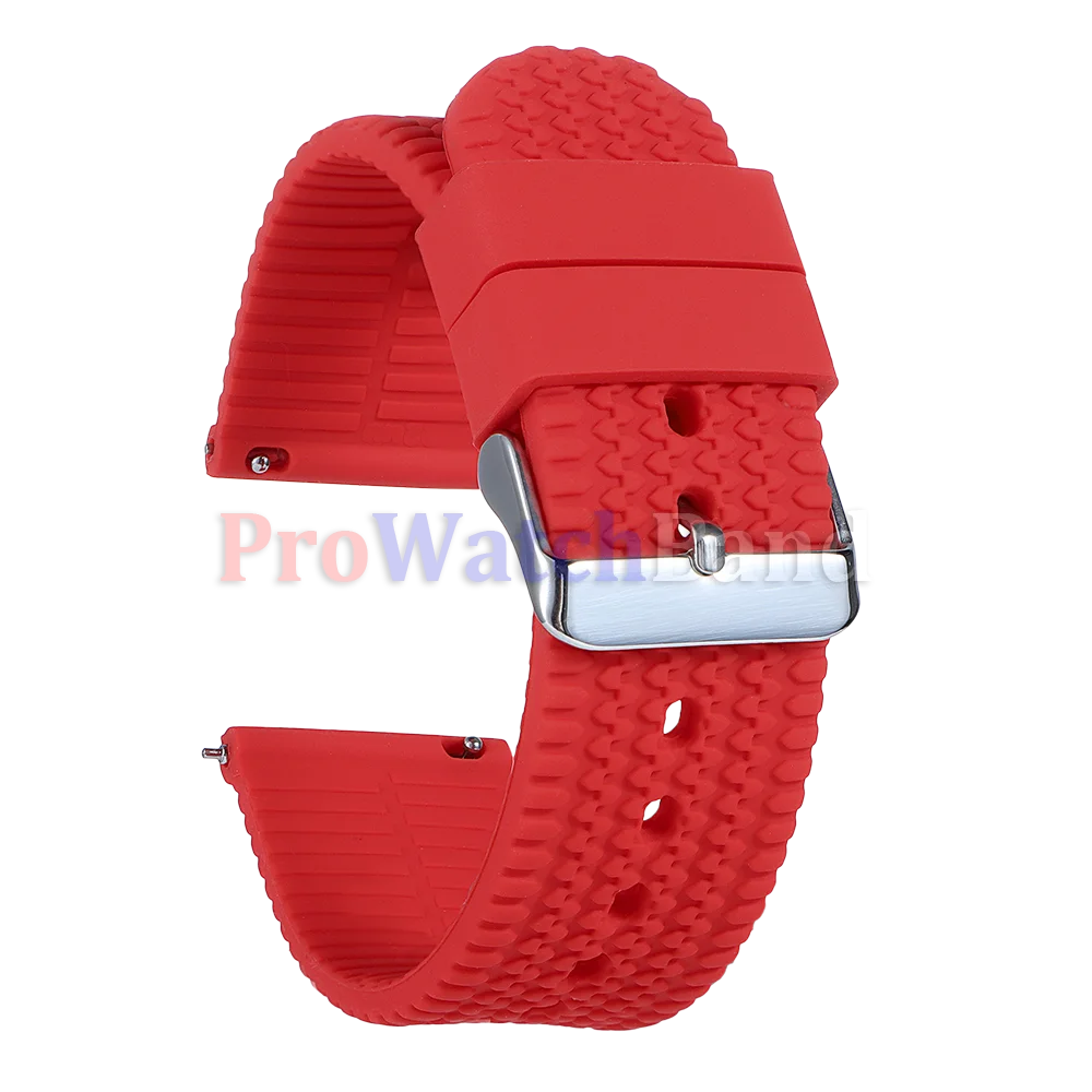 Men's Waterproof Soft Rubber Sport Watch Band Bracelet in Durable Silicone