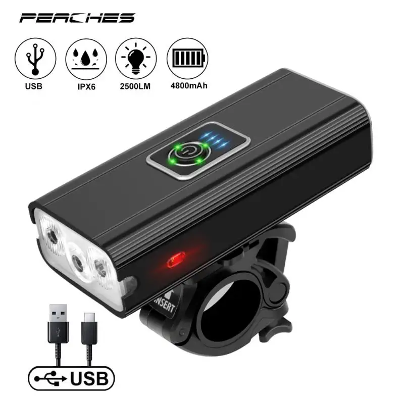 

Фонари для велосипеда, 4800 мАч, зарядка через USB