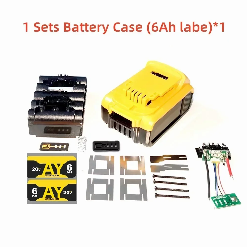 DeWalt 무선 공구용 배터리 케이스 부품, DCB200, DCB203, DCB205, 18V, 20V Max, 5.0Ah, 6.0Ah 리튬 이온 배터리, DCB200, DCB203, DCB205