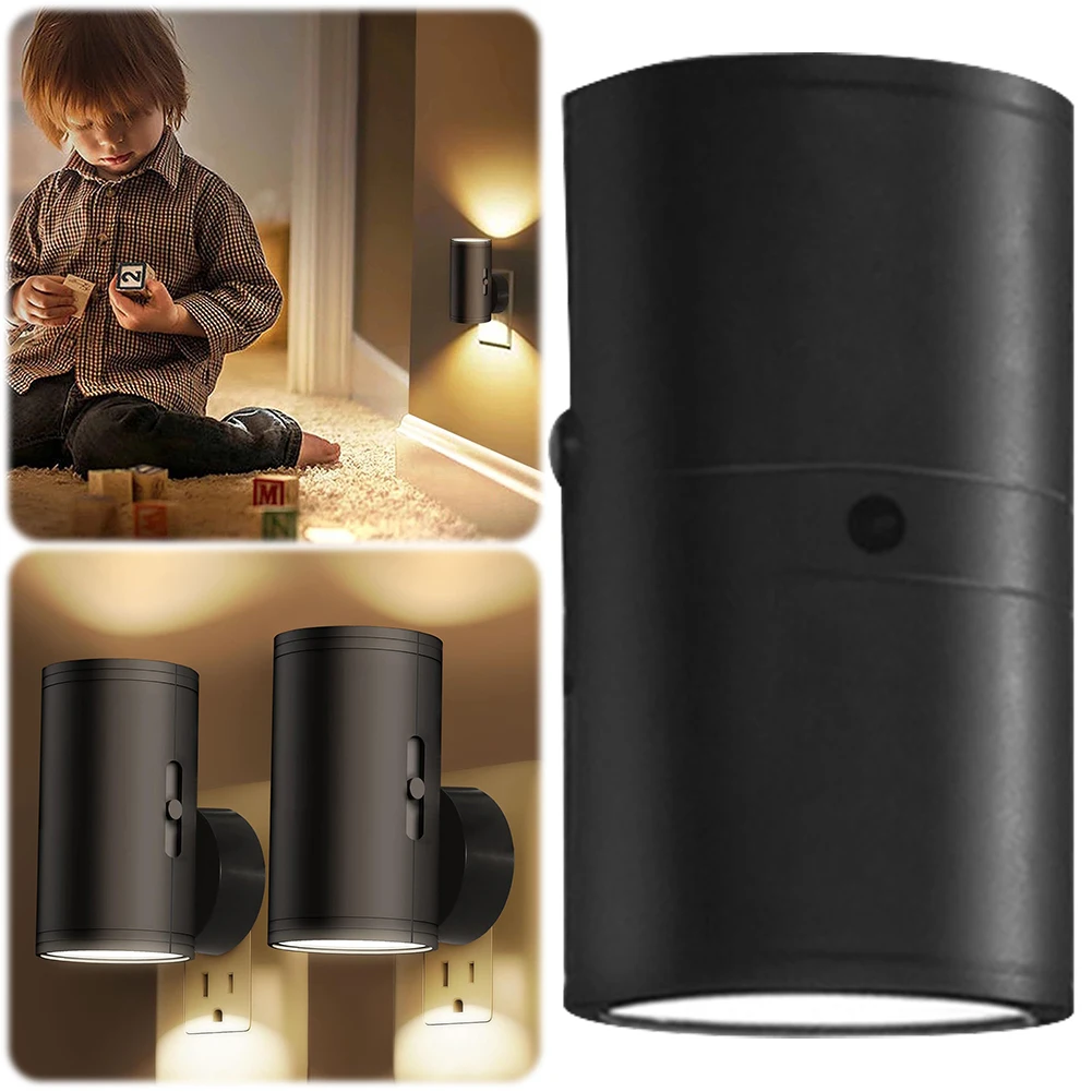 EU Plug Night Light 16W 3000K Dimming Wall Lamp RGB/3 Color Dimmable EU Plug Socket Wall Lamp Remote Control for Hallway Bedroom