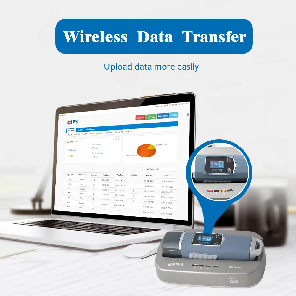 JWM Long Range Guard Tour Patrol System Downloader RFID Flashlight Security Guard Equipment Free Cloud Software
