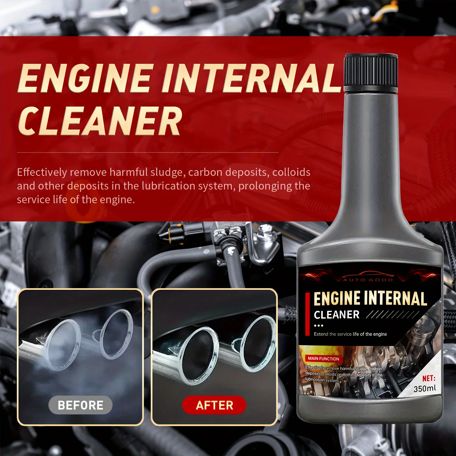 Car Engine Cleaner 350ml Exhaust Gas Catalytic Removal of Carbon Deposits