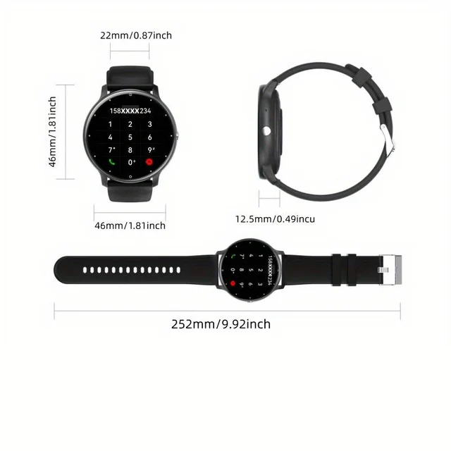 Smart watch, wireless calling/dial, multi-Sport mode, calling reminder and rejection,for iPhone/Andriod 2