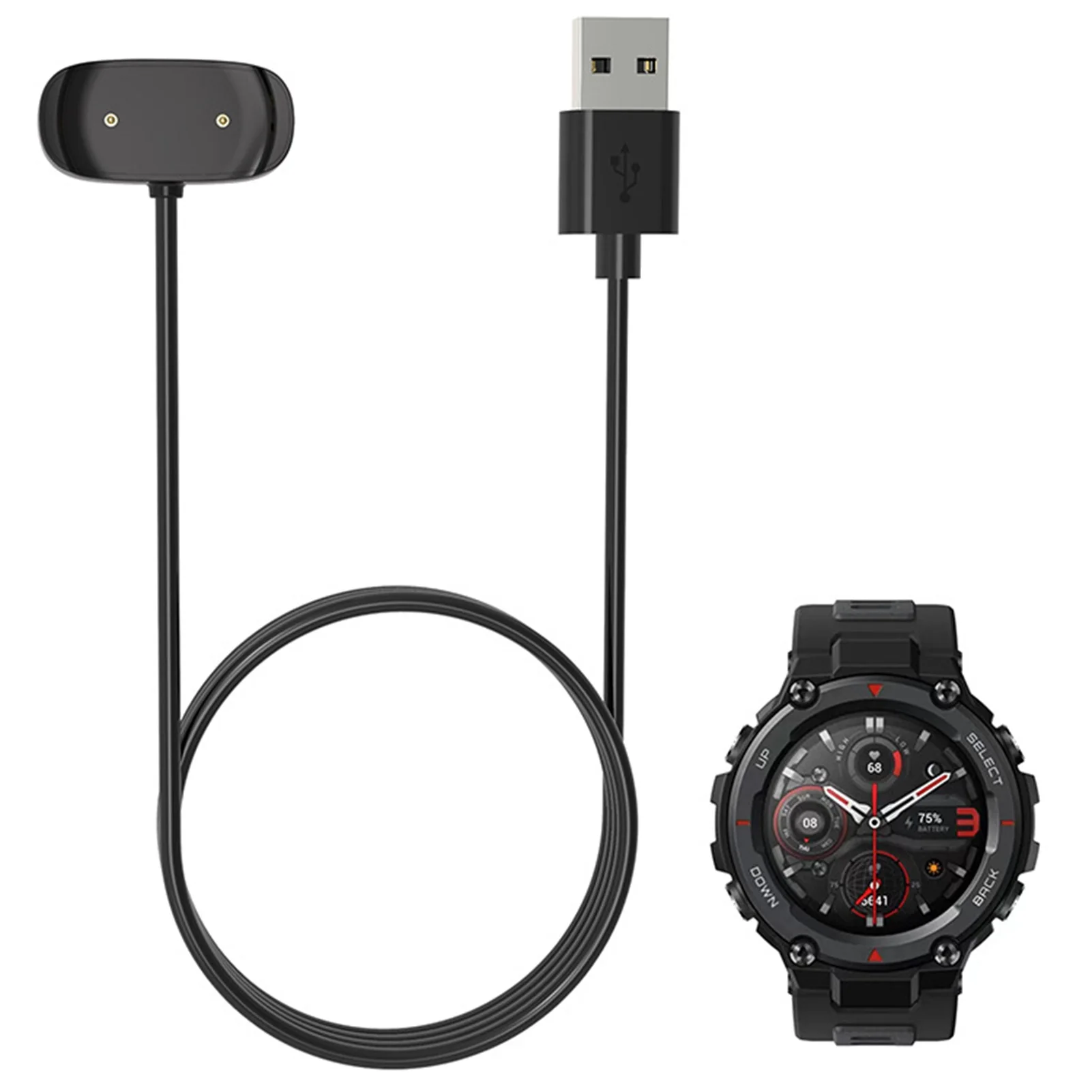 Tactical Basetta Caricabatterie Originale Usb Per Amazfit Gtr2 Gts2 Gtr 2e Gts 2e Pop Pro Black