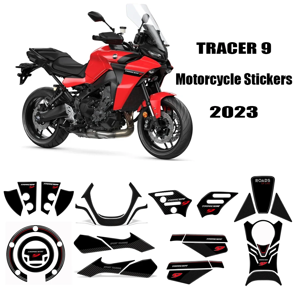 Tracer 9 Motorcycle Decal Fuel Tank Protection Decal Complete Set Of Body Decals Scratch Resistant Fits Yamaha TRACER 9 2023