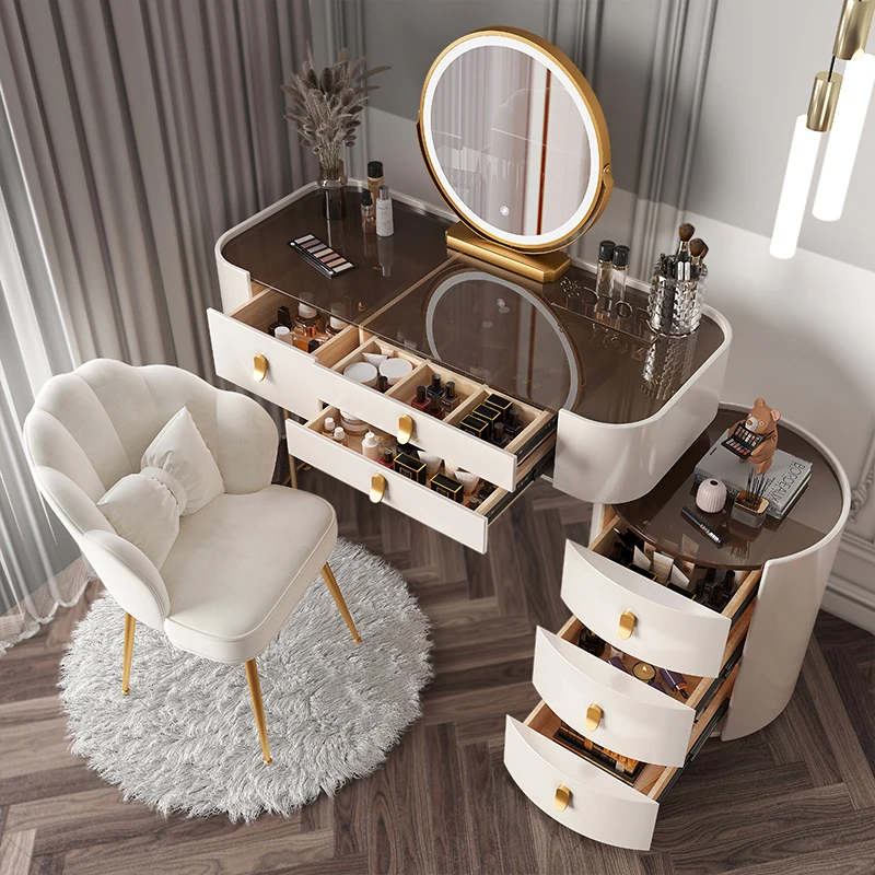 

Bedroom Drawers Dressing Table Storage Organizer Mirror Vanity Dressing Table Mobile Hotel Coiffeuse De Chambre Furniture