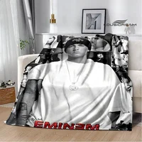 Eminem hip -hop singer printing blanket Warm Flannel Blankets Picnic blanket blankets for beds cubre cama Birthday Gift 2