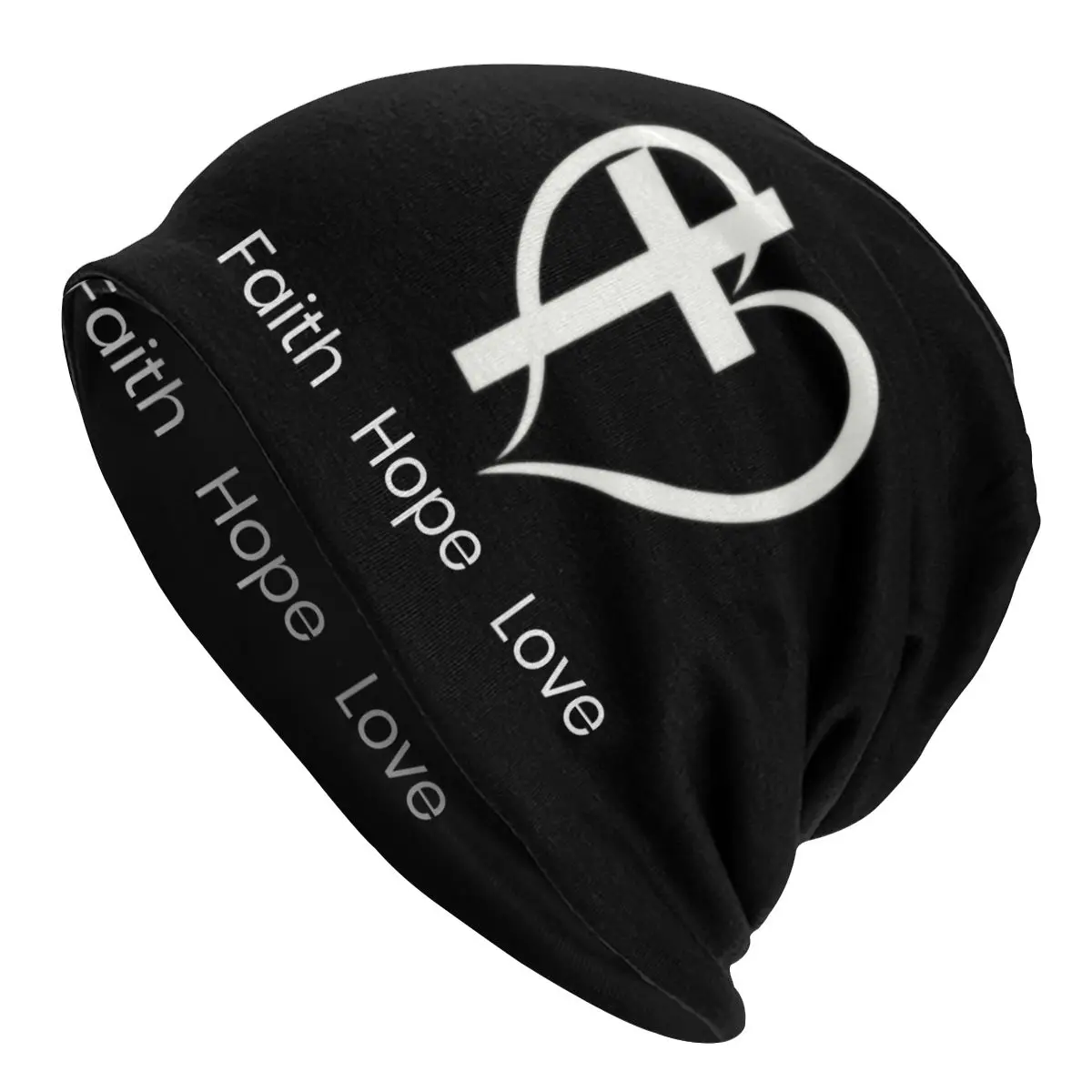 Faith Hope Love Jesus Cross Skullies Beanies Caps Unisex Winter Warm