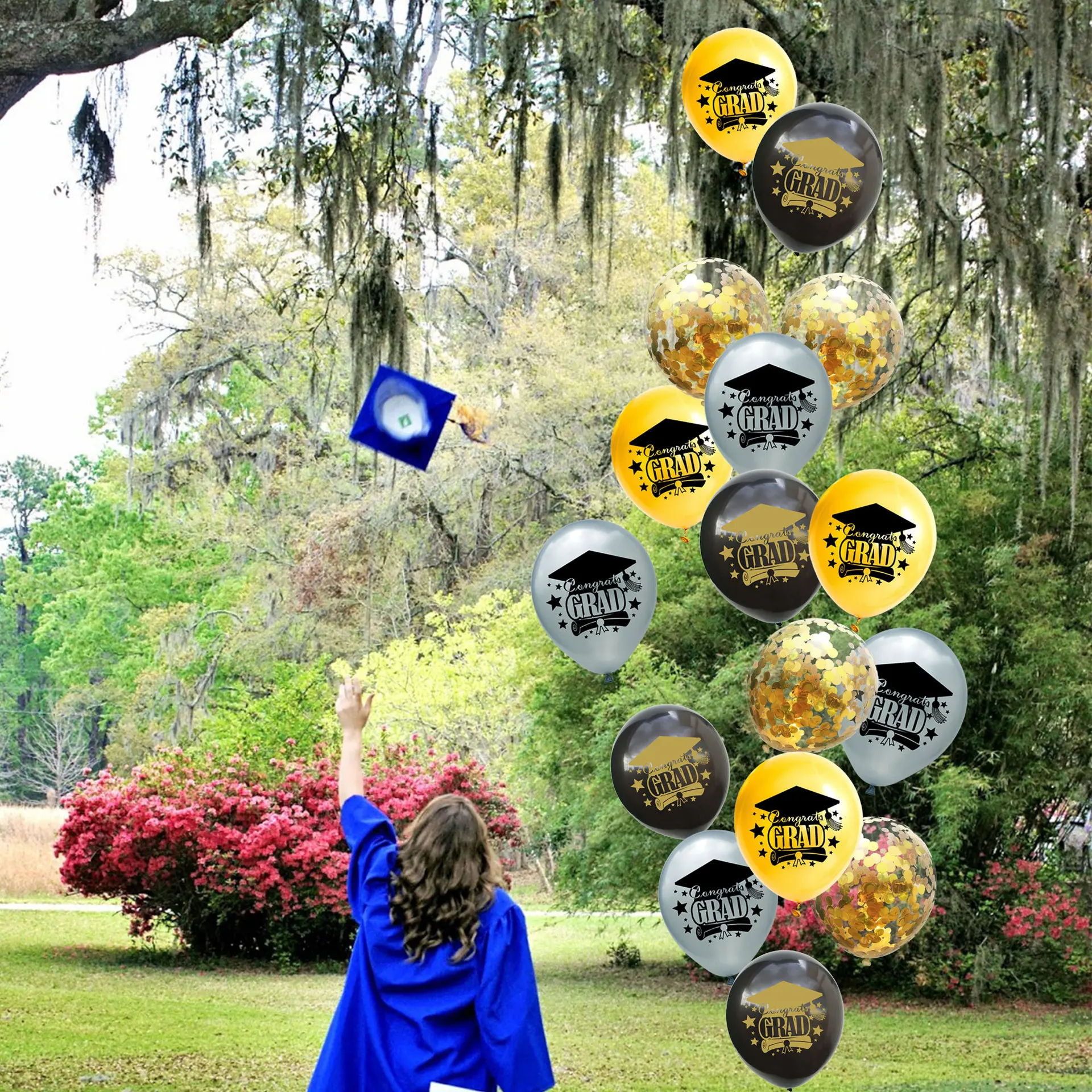 36Pcs Graduation Banner Balloon Party Decorations 2025, Congrats Grad  Banner Yard Outdoor Decorations, Graduation Balloons For, image size:1920x1920