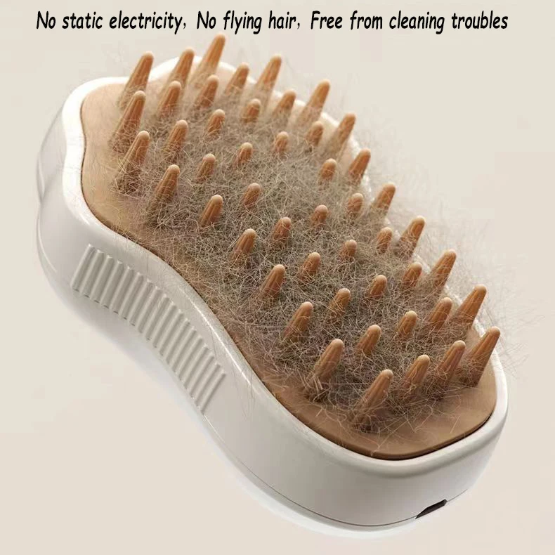 Cat Steam Brush 3 in 1 Electric Pet Brush Cat Hair Brushes Massage Dog Brush Spray Comb Pet Grooming Hair Removal Combs 6