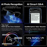 New HOT Business Smart Glasses Men 800W 4K HD Camera 1080P Shooting Action Capture AI Chat Call Waterproof Windproof Sunglasses - Image 3
