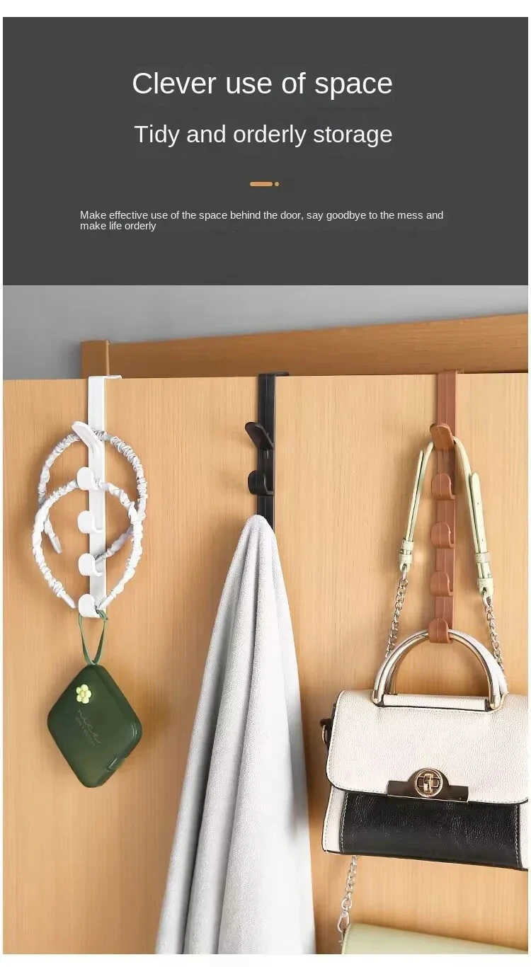 Description Picture 3 of itemBehind the Door Coat Hook Hanger behind the Door Cabinet Wardrobe Dormitory Door Hook Storage Rack