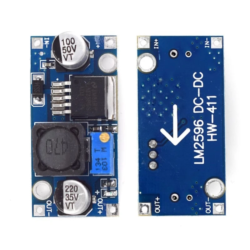 5pcs DC-DC Step Down Converter Module LM2596 DC Adjustable Voltage ...
