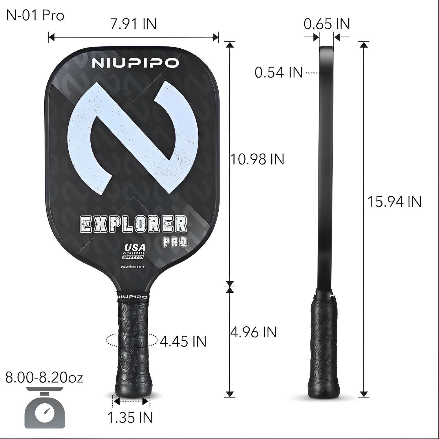 ピックルボール パドル NIUPIPO 3K 生カーボン USAPA承認 Q Niupipo-usapa承認のピックルボールパドル、カーボンファイバー