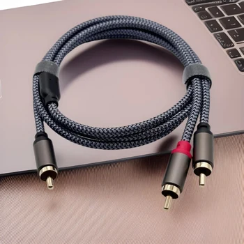 0.3/0.5/3m Short RCA Splitter Audio Cable RCA 1 to 2 Male to Female Jack Adapter Cord for TV CD DVD Subwoofer Amplifier Speaker 1