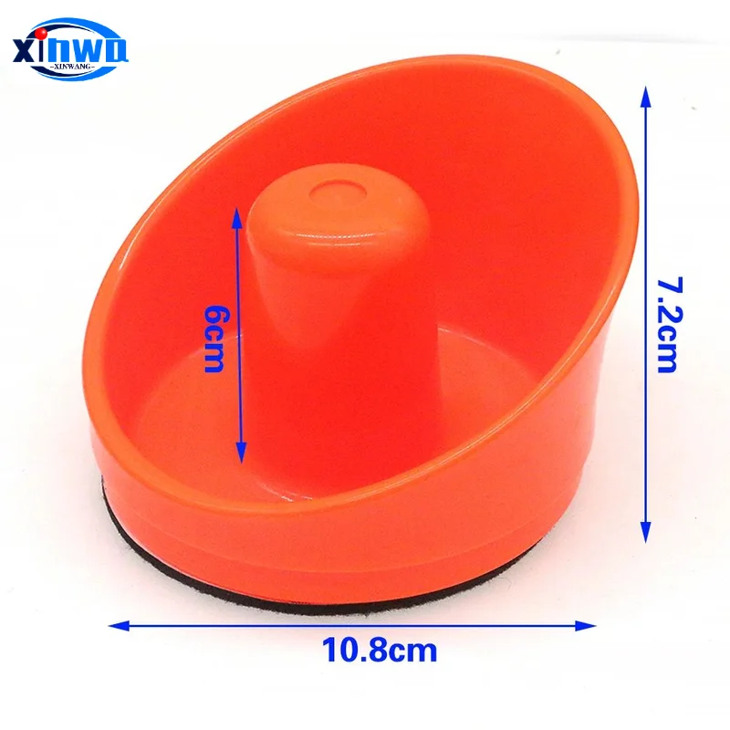 Air Hockey Pushers and Pucks Set with Velvet Pads - Premium ABS Plastic