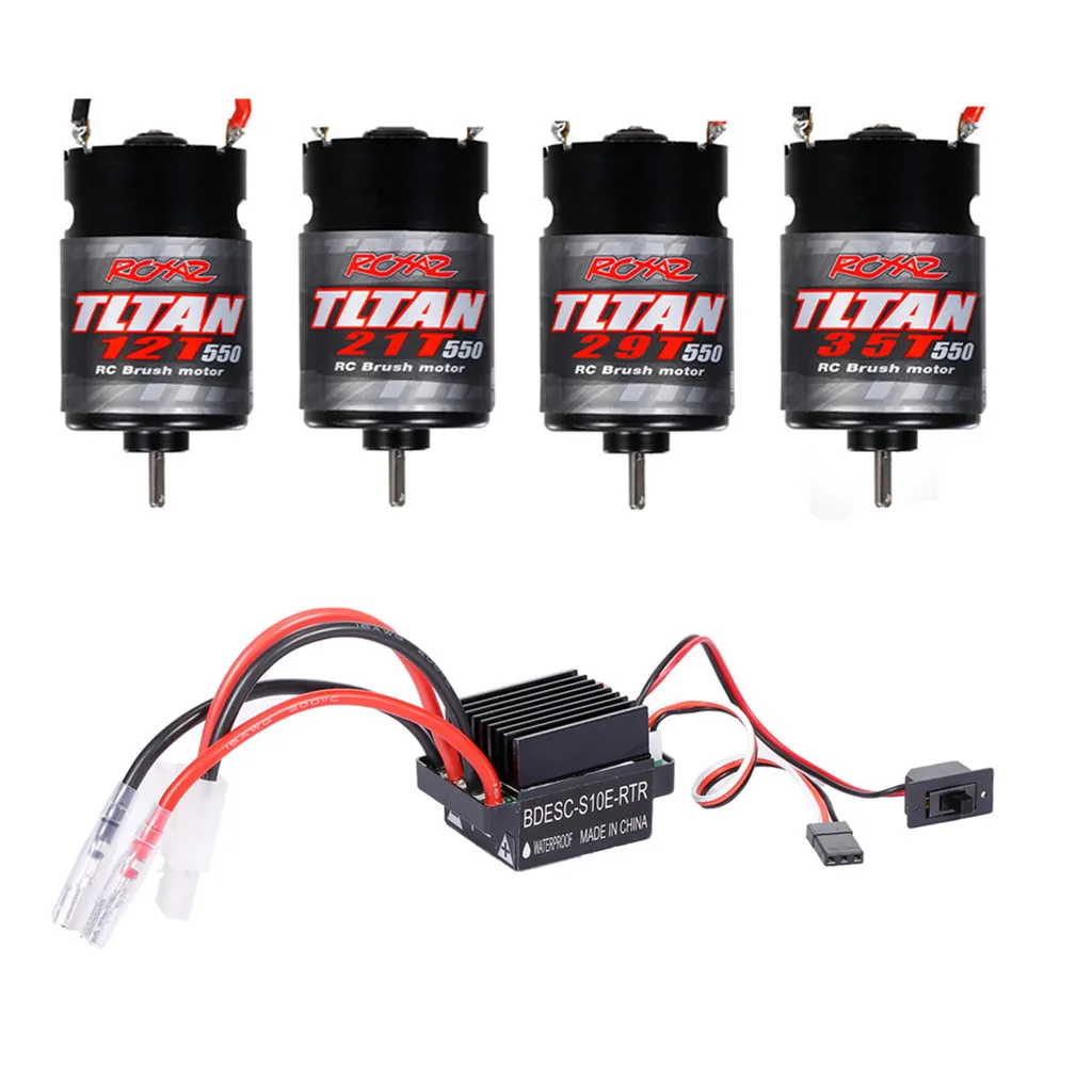 

Водонепроницаемая машинка с щеточным двигателем 550 12T и контроллер скорости 320A ESC для 1:10 RC Crawler SCX10 AXI03007 90046 Traxxas TRX4 D90