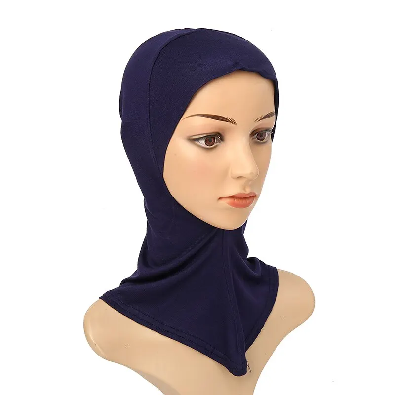 Muslim Full Coverage Undercap Women Cotton Jersey Hijab Elastic Bonnet Plain Underscarf Fashion Inner Headband Turban cotton head wrap