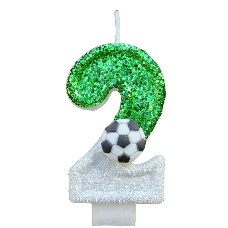 Football Birthday Candles 0-9 for Boy Party Cake