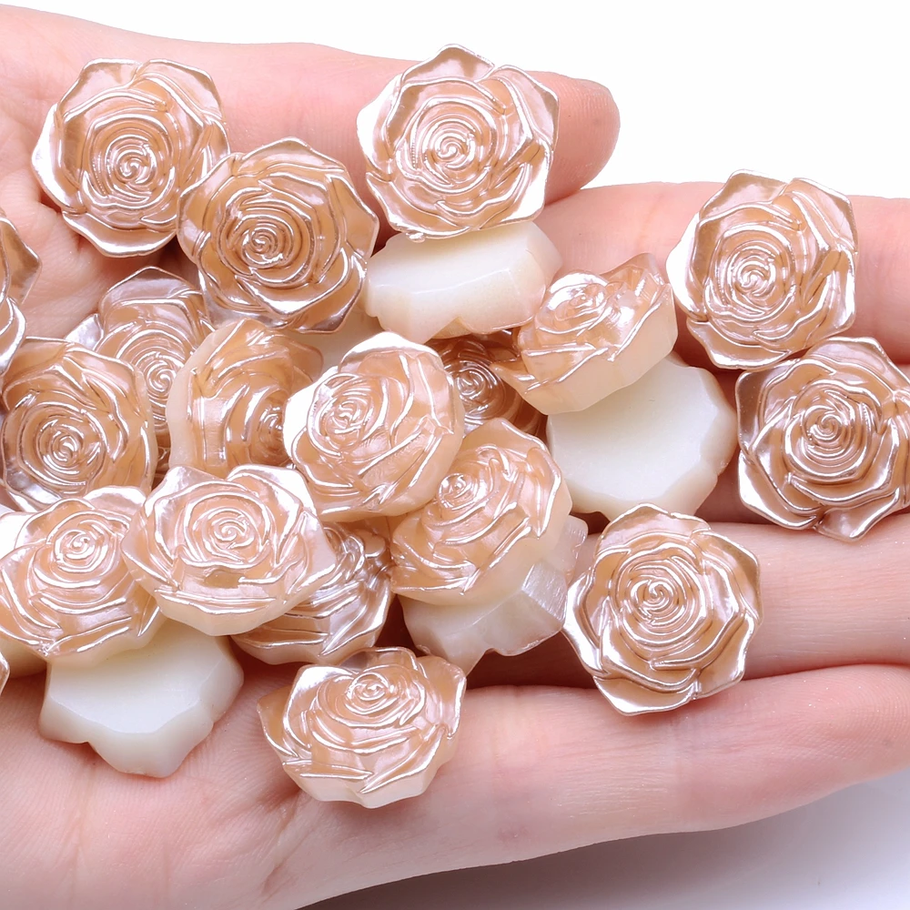 

Бусины из смолы с плоской задней стороной, 200 шт., 18 мм, бусины из АБС-пластика, отлично подходят для изготовления ювелирных изделий, украшения для дома и свадьбы