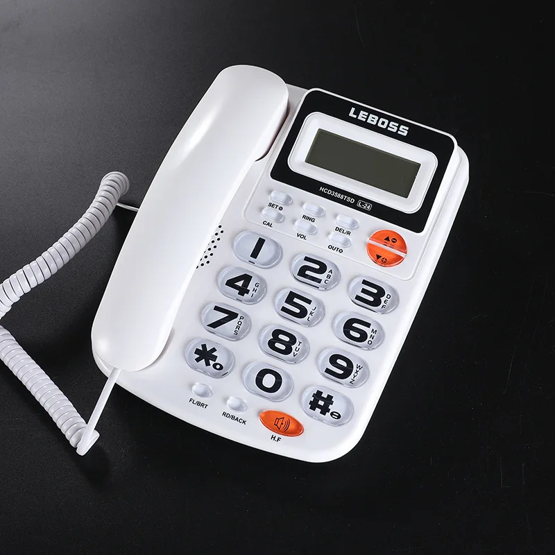 Big Button Corded Telephone With Speaker For Seniors, Amplified Caller