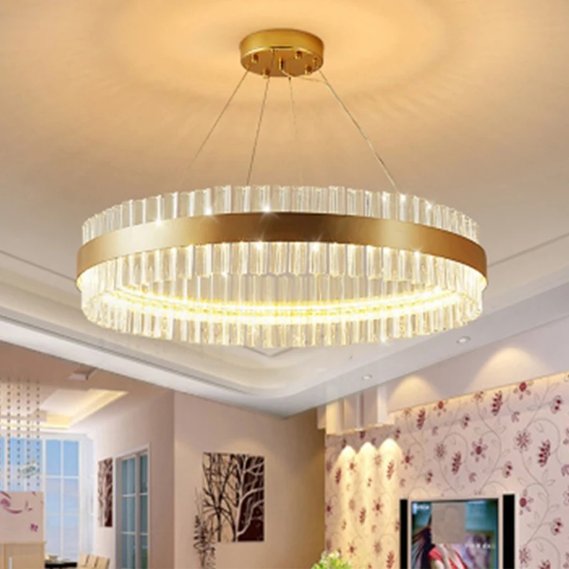 ModernCrystalDropLightingLEDBedroomLivingRoomCeilingChandelierHotelCrystalChandelier