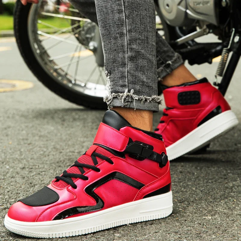 Men Boots Motorcycle Casual Shoes Microfiber Waterproof Anti-slip Outdoors Travel Equipment Sneakers Motorcycle Shoes Riding safety shoes motorcycle shoes mens shoes motorcycle boots
