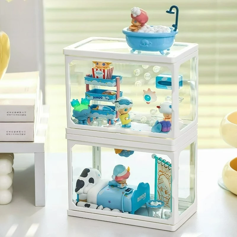 Transparent Ladder Display Rack for Collectibles - Handmade Storage for Dolls and Figurines