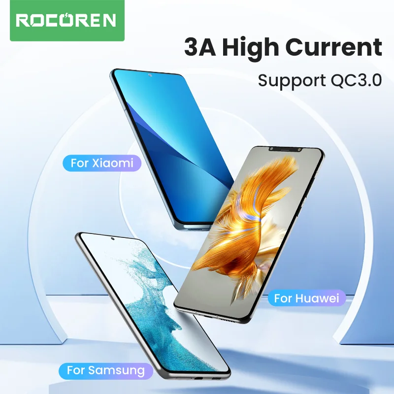 Rocoren USB Type C Cable 3A Fast Charging Charger Wire Cord For Xiaomi Poco F4 F3 Realme Samsung Huawei Mobile Phone Data Cable Best Sellers In Phones Accessories Rocoren USB Type C Cable 3A Fast Charging Charger Wire Cord For Xiaomi Poco F4 F3 Realme Samsung Huawei Mobile Phone Data Cable Best Sellers In Phones Accessories