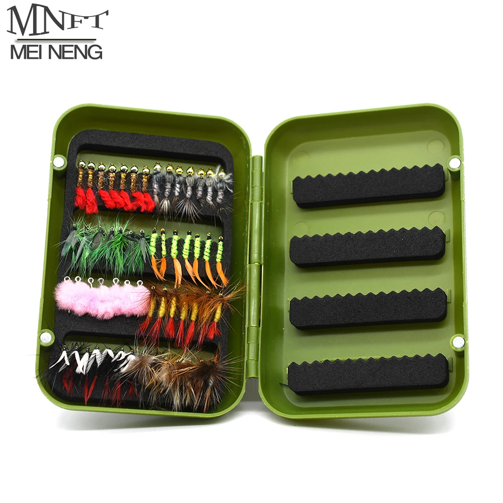 MNFTFlyFishingFliesKit40Pcs56PcsHandmadeFlyFishingLuresDry