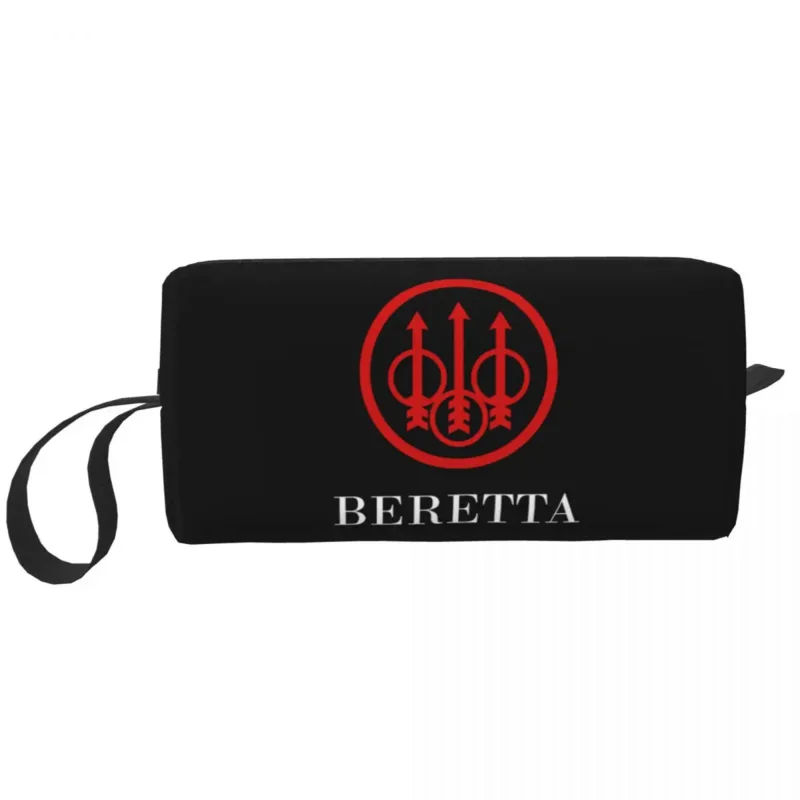 

Custom Beretta Toiletry Bag Women Military Gun Lover Cosmetic Makeup Organizer Lady Beauty Storage Dopp Kit Box